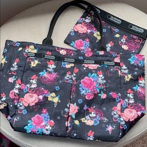 LeSportsac Disney purse with cosmetics bag